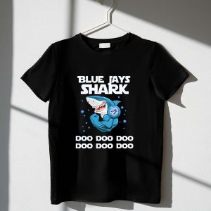 Toronto Blue Jays Shark Doo Doo Doo T-Shirt - Fun Baseball Tee