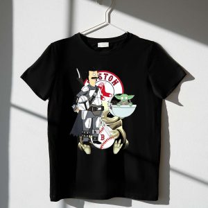 Boston Red Sox Mandalorian Baby Yoda Crossover T-Shirt - Bob'S Burgers Design