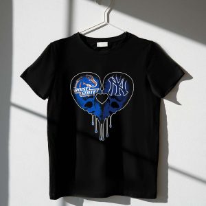 Boise State Broncos X New York Yankees Dripping Heart Logo T-Shirt