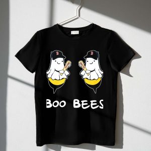 Boston Red Sox Boo Bees Ghost T-Shirt With Baseball Caps And Bats