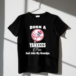 Born A Yankees Fan Like My Grandpa - Vintage Graphic T-Shirt