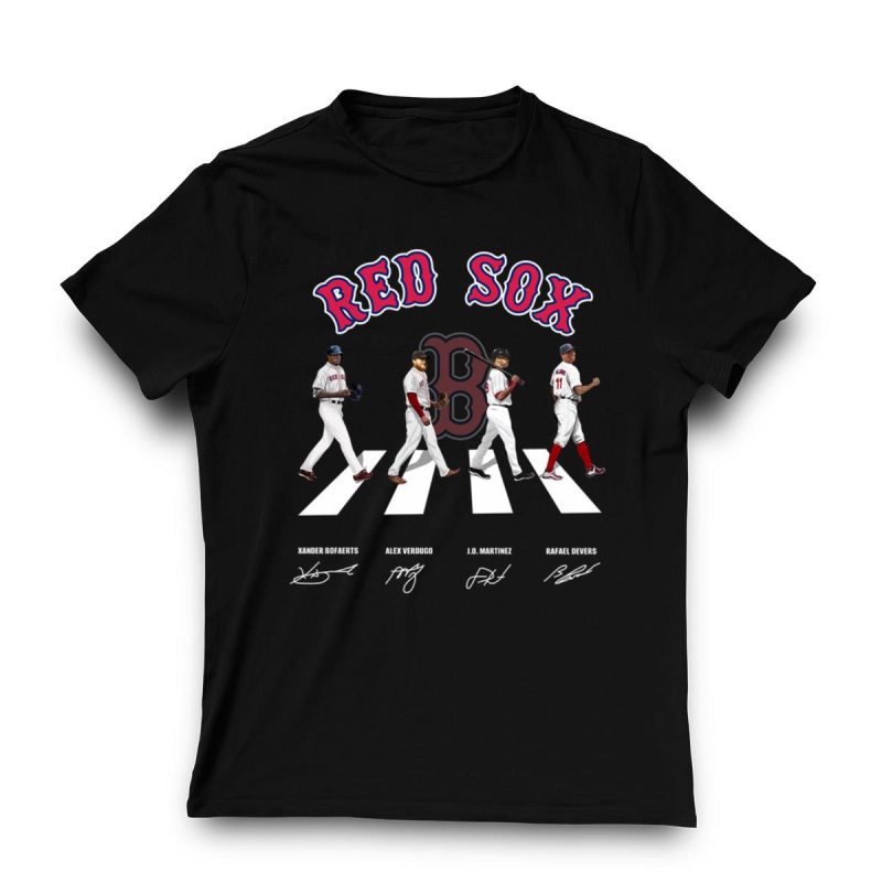 Boston Red Sox Abbey Road Signatures T-Shirt for Fans & Collectors - Image 3