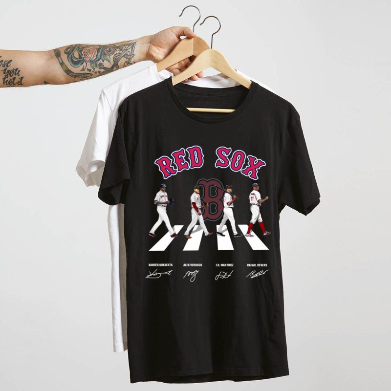 Boston Red Sox Abbey Road Signatures T-Shirt for Fans & Collectors - Image 4