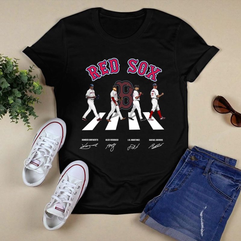 Boston Red Sox Abbey Road Signatures T-Shirt for Fans & Collectors - Image 5