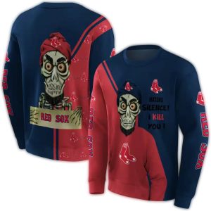 Boston Red Sox Achmed Skull All Over Print Sweatshirt