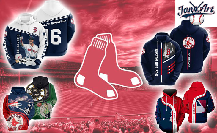 Boston Red Sox All Over Print Hoodie