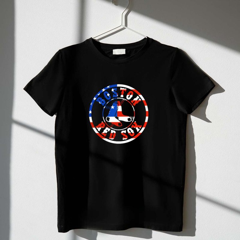 Boston Red Sox American Flag Colors T Shirt t shirt 1 1