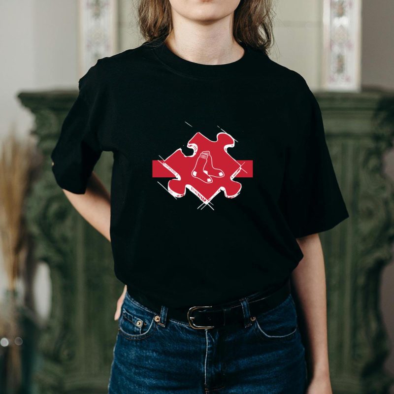 Boston Red Sox Autism Awareness T-Shirt - Support with Style - Image 2
