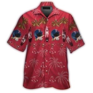 Boston Red Sox Tropical Hawaiian Shirt for Surf Lovers