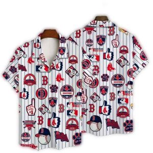 Boston Red Sox Baseball Icon Hawaiian Shirt – Perfect for Fans
