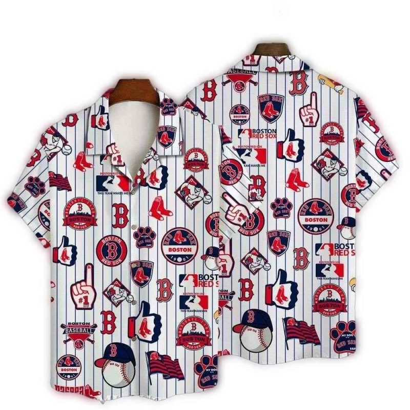 Boston Red Sox Baseball Icon Hawaiian Shirt – Perfect for Fans