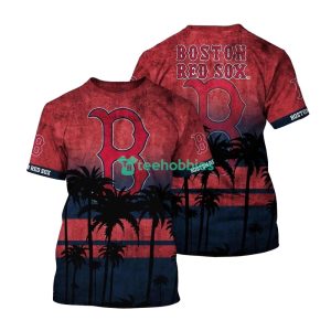Boston Red Sox Coconut Tropical Print T-Shirt for Summer Style