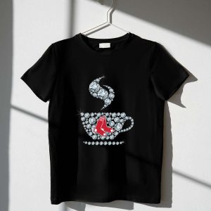 Boston Red Sox Coffee Diamond Graphic T-Shirt for Fans