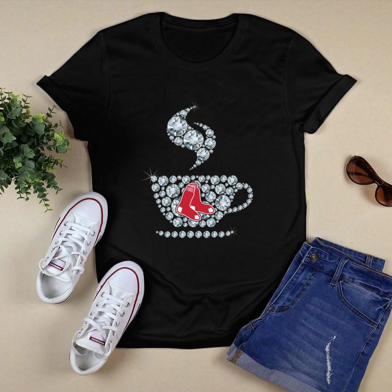 Boston Red Sox Coffee Diamond Graphic T-Shirt for Fans - Image 5