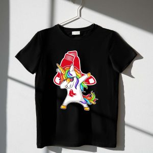 Boston Red Sox Dabbing Unicorn Rainbow Mane T-Shirt For Fans
