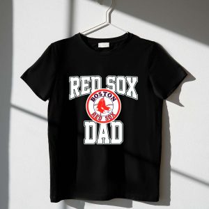 Boston Red Sox Dad Iconic Logo T-Shirt For Sports Fans