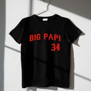 Men'S Boston Red Sox David Ortiz Big Papi 34 Softball T-Shirt
