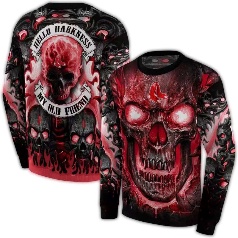 Boston Red Sox Demonic Skull AOP Sweatshirt 1
