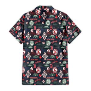 Boston Red Sox Fenway Park Pattern Hawaiian Shirt for Fans