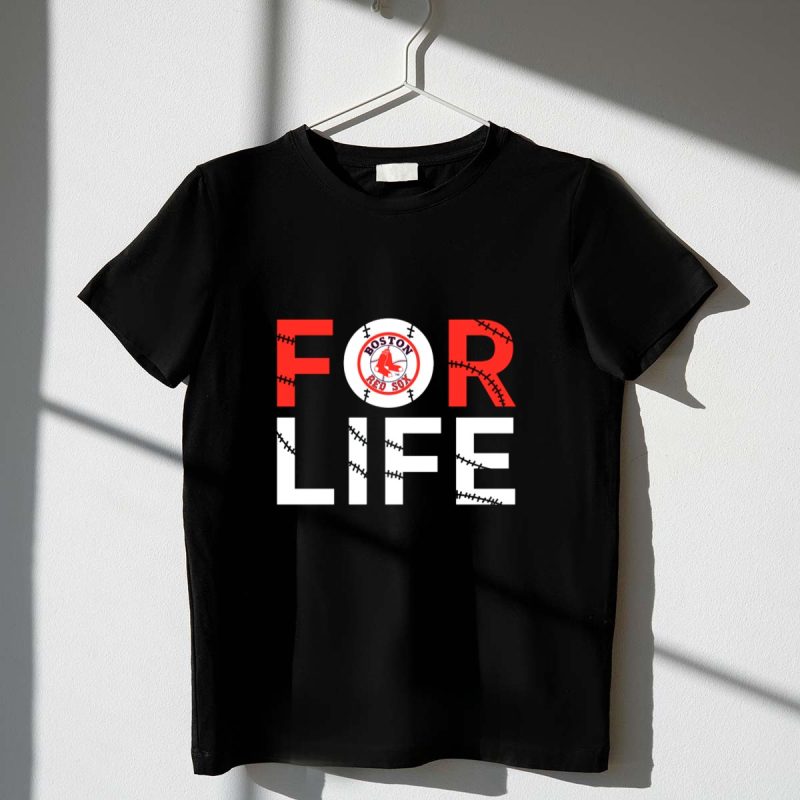 Boston Red Sox For Life Baseball Stitch Pattern T Shirt t shirt 1 1