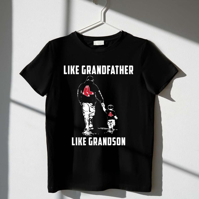 Boston Red Sox Grandfather Like Grandson T-Shirt for Family Fans