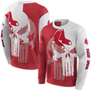 Boston Red Sox Graphic Punisher All Over Print Sweatshirt