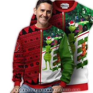 Boston Red Sox Grinch Holiday Sweatshirt for Festive Cheer