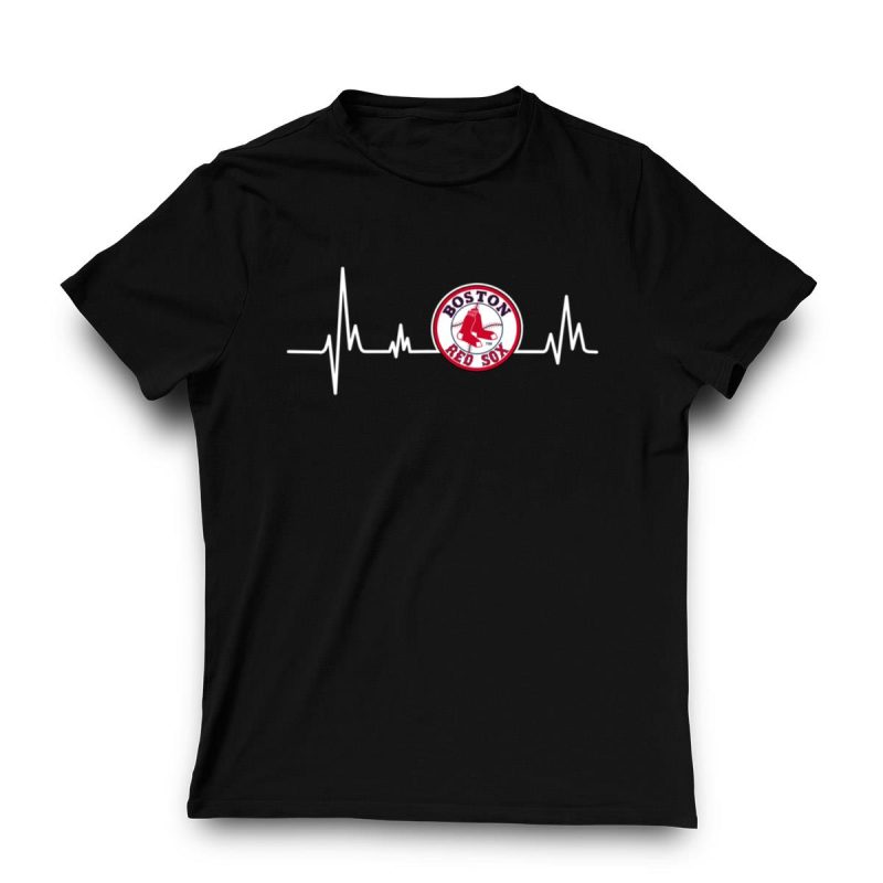 Boston Red Sox Heartbeat Graphic T-Shirt for Fans - Image 3