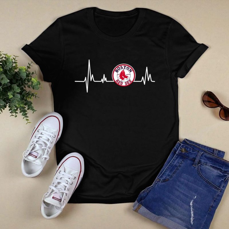 Boston Red Sox Heartbeat Graphic T-Shirt for Fans - Image 5