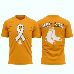 Boston Red Sox Childhood Cancer Awareness Month All-Over Print T-Shirt