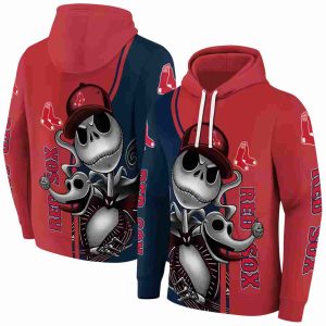 Boston Red Sox Jack Skellington All-Over Print Hoodie For Fans