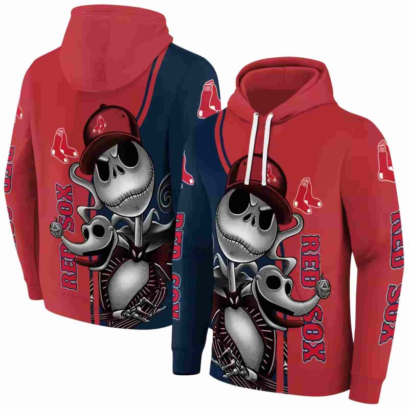 Boston Red Sox Jack Skellington AOP Hoodie 1