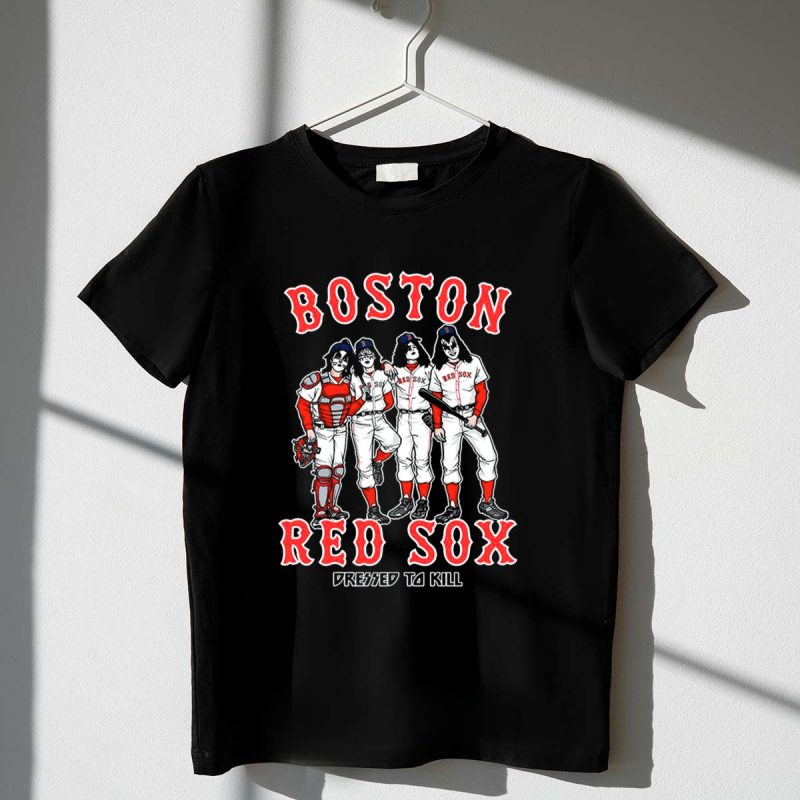 Boston Red Sox Kiss Band Members Dressed to Kill T Shirt t shirt 1 1