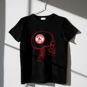 Boston Red Sox Skull Graphic T-Shirt - Team Spirit Apparel