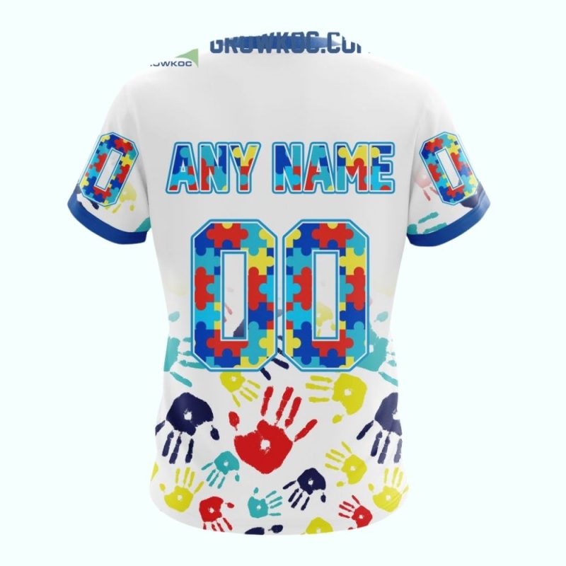 Personalized Boston Red Sox Autism Awareness All-Over Print T-Shirt - Image 2