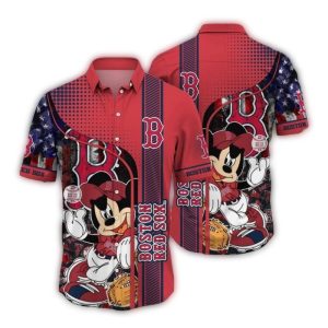 Mickey Mouse Boston Red Sox Hawaiian Shirt for Stylish Fans