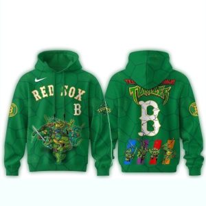 Boston Red Sox Ninja Turtles All Over Print Hoodie