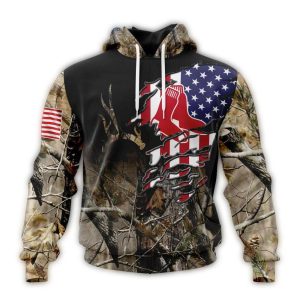 Personalized and Number Boston Red Sox Special Camo Realtree Hunting All Over Print Hoodie