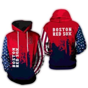 Boston Red Sox Flag American All Over Print Hoodie