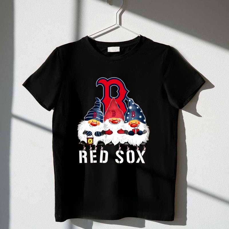 Boston Red Sox Merry Christmas Happy Holidays Gnomes T Shirt t shirt 1 1