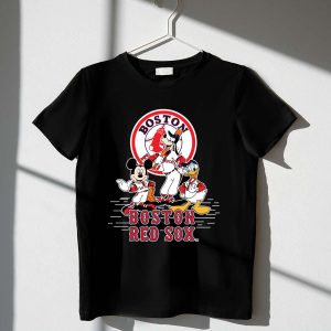 Mickey, Donald & Goofy Boston Red Sox Baseball T-Shirt for Fans
