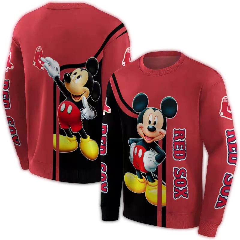 Boston Red Sox Mickey Mouse AOP Sweatshirt 1
