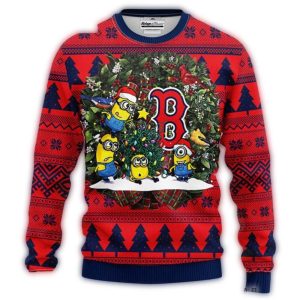 Boston Red Sox Minion Christmas Ugly Sweatshirt for Holiday Cheer