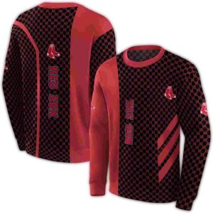 Boston Red Sox Monogram Pattern All Over Print Sweatshirt