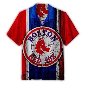 Patriotic Boston Red Sox Stripe Logo Hawaiian Shirt for Fans