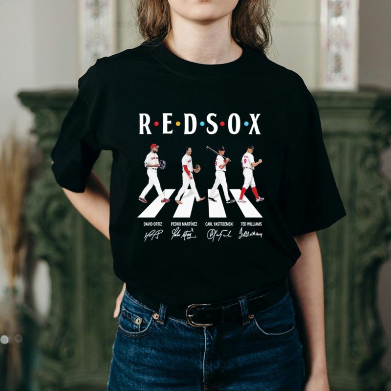Boston Red Sox Abbey Road Signature T-Shirt for Fans and Collectors - Image 2