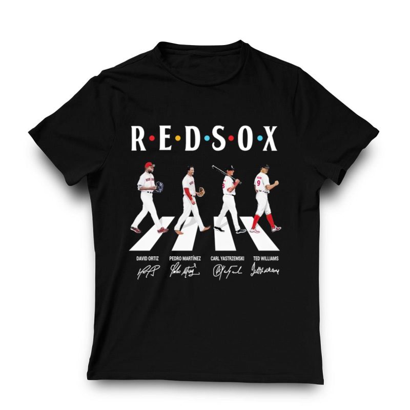 Boston Red Sox Abbey Road Signature T-Shirt for Fans and Collectors - Image 3