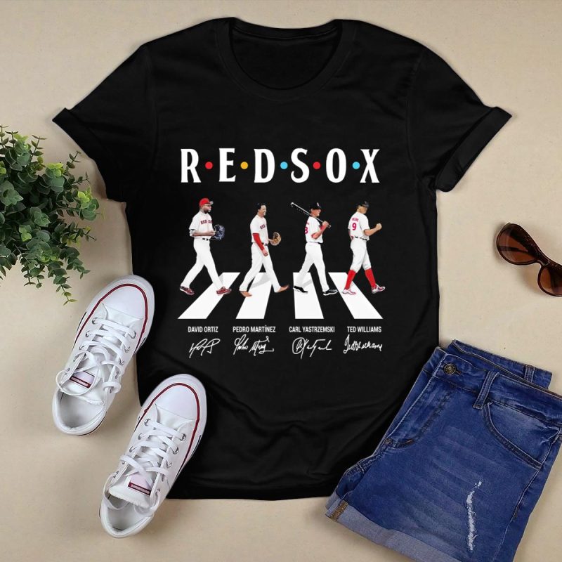 Boston Red Sox Abbey Road Signature T-Shirt for Fans and Collectors - Image 5