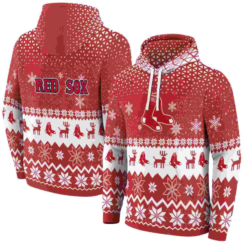 Boston Red Sox Reindeer Motif AOP Hoodie 1