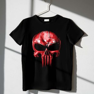 Boston Red Sox Skull Punisher Logo Graphic T-Shirt For Fans